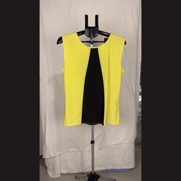 Antthony Women's Yellow Tank Top Size PXL – Vibrant Sleeveless Blouse - Picture 3 of 5